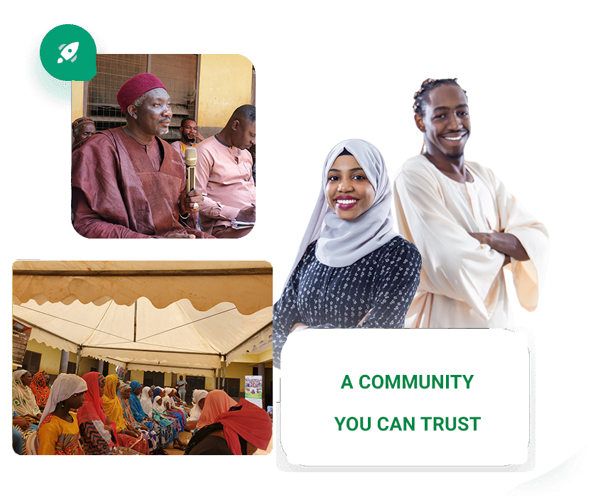 Community members supported by the foundation